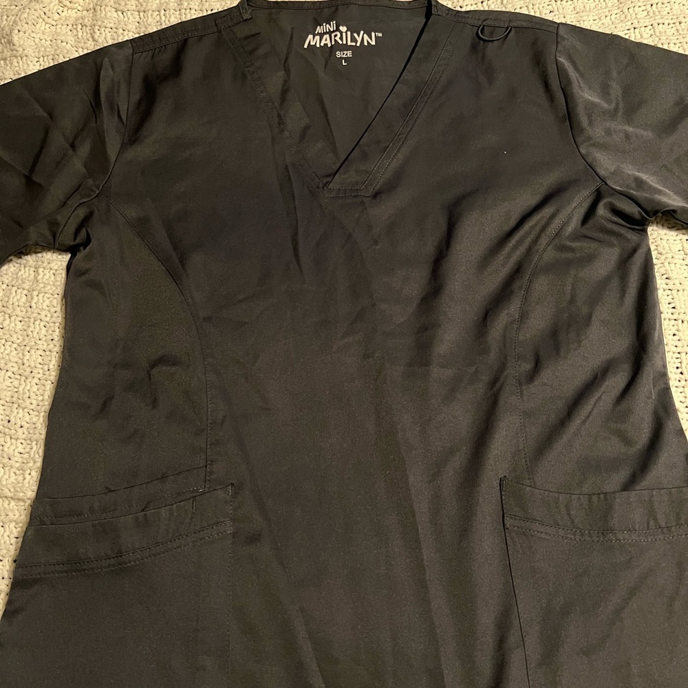Gray scrub top